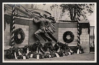 1937 'Memorial of the 12th Royal Saxon Infantry Regiment 177' Third Reich Architecture Propaganda Postcard
