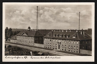 1939 'Ludwigshafen am Rhein, Barracks of the Schutzpolizei' Third Reich Architecture Propaganda Postcard