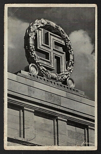 1938 'Reichstag Nuremberg' Third Reich Architecture Propaganda Postcard