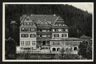 1938 'Sulz am Neckar Salt Baths, Pfisterwald Recreation Center' Third Reich Architecture Propaganda Postcard