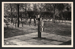 1933-1945 'German Military Cemetery' Third Reich Architecture Propaganda Postcard