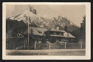 1933-1945 'Thedewerk Cufffahrt, Farchant Holiday Home' Third Reich Architecture Propaganda Postcard