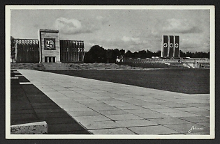 1933-1945 'Nuremberg, City of the Nazi Party Rallies, Luitpold Arena' Third Reich Architecture Propaganda Postcard