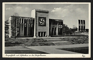 1938 'Congress Hall with Grandstand in the Luitpold Arena' Third Reich Architecture Propaganda Postcard