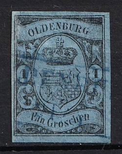 1859 1gr Oldenburg, German States, Germany (Used)