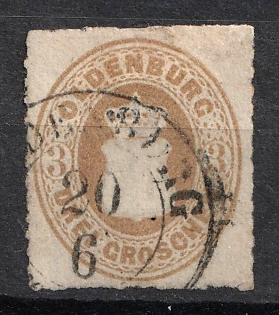 1862 3gr Oldenburg, German States, Germany (Used)
