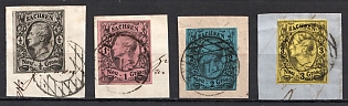 1855-63 Saxony on pieces, German States, Germany (Full Set, Used)