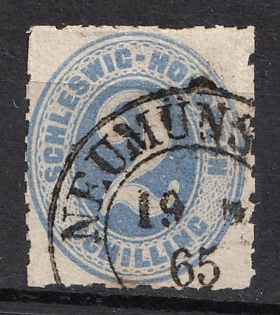 1865 2s Schleswig-Holstein, German States, Germany (Used)