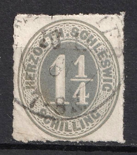 1867 1 1/4s Schleswig-Holstein, German States, Germany (Used)