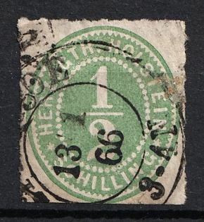 1865 1/2s Schleswig-Holstein, German States, Germany (Used)