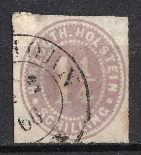 1865 1 1/4s Schleswig-Holstein, German States, Germany (Used)