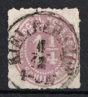 1865 1 1/4s Schleswig-Holstein, German States, Germany (Signed, Used)