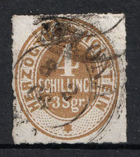 1865-66 4s Schleswig-Holstein, German States, Germany (Used)