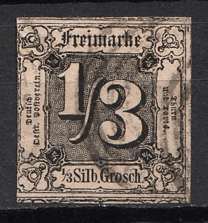 1858 1/3sgr Thurn and Taxis, German States, Germany (Used)