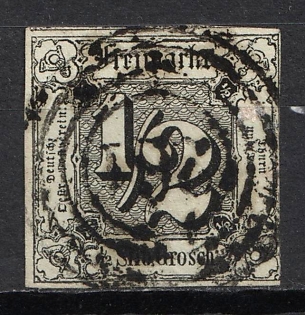 1852 1/2sgr Thurn and Taxis, German States, Germany (Used)