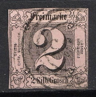1852-56 2sgr Thurn and Taxis, German States, Germany (Used)