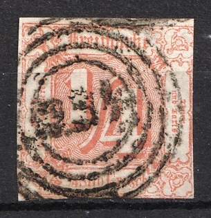 1861 1/4sgr Thurn and Taxis, German States, Germany (Signed, Used)