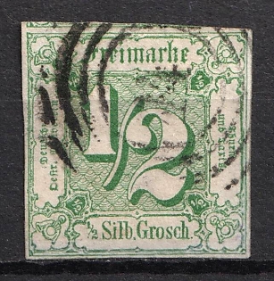 1859 1/2sgr Thurn and Taxis, German States, Germany (Signed, Used)