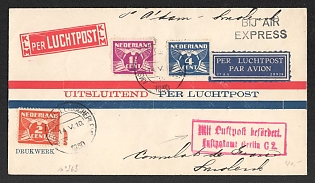 1930 AirMail Cover From Amsterdam to Smolensk (Russia) via Berlin, Franked by Dutch Stamps