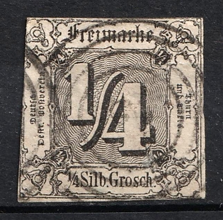 1864 1/4sgr Thurn and Taxis, German States, Germany (Signed, Used)