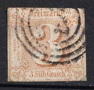 1863 3sgr Thurn and Taxis, German States, Germany (Used)