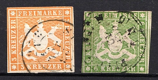 1857 Wurttemberg, German States, Germany (Signed, Used)