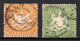 1860 Wurttemberg, German States, Germany (Used)