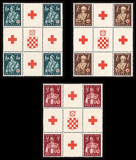 1941 Croatia, NDH, Blocks of Four (Full Set)