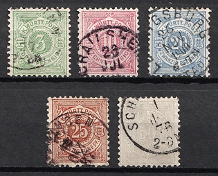 1875 Wurttemberg, German States, Germany (Used)