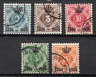 1906 Wurttemberg, German States, Germany, Official Stamps (Full Set, Used)