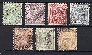 1881 Wurttemberg, German States, Germany, Official Stamps (Full Set, Used)