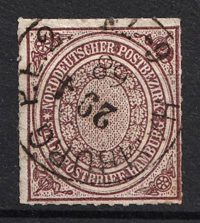 1868 1/2sch North Germany, German States, Germany (Signed, Used)
