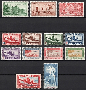 1942 Senegal, French Colonies, Small Collection of Three Issues (Full Sets)