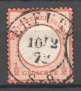 1872 Germany 1/2 Gr (CV $80, Cancelled)