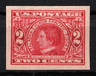 1909 2c William H. Seward, United States, USA (Full Set, Imperforate, MNH)