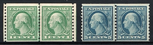 1916-19 Washington, United States, USA, Joint Line Pairs (MNH)