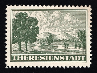 1943 Theresienstadt Ghetto, Bohemia and Moravia, Germany, Parcel Admission Stamp (Signed)