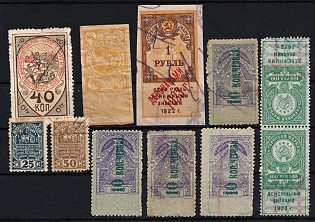 Revenue Stamps, Russia, Small Stock of Stamps