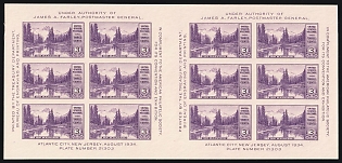 1934 3c Special Printing for American Philatelic Society, United States, USA, Souvenir Sheet