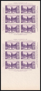 1934 3c Special Printing for American Philatelic Society, United States, USA, Souvenir Sheet