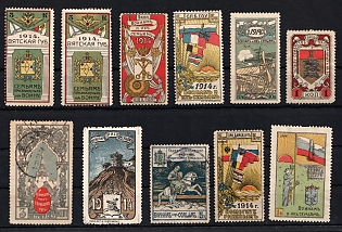 1914-15 Charity Cinderellas, Russia, Small Stock of Stamps