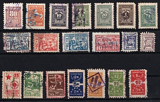 Membership Fee, Revenue Stamps, Russia, Small Stock of Stamps (Used)