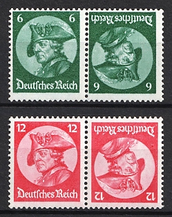 1933 Third Reich, Germany, Tete-beches, Se-tenants, Zusammendrucke (MNH)