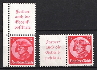 1933 12pf Third Reich, Germany, Se-tenants, Zusammendrucke (MNH)