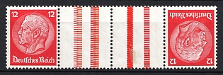 1933 Third Reich, Germany, Gutter Tete-beche, Se-tenant, Zusammendrucke (MNH)