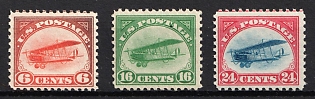 1918 United States, USA, Airmail (Full Set, MNH)