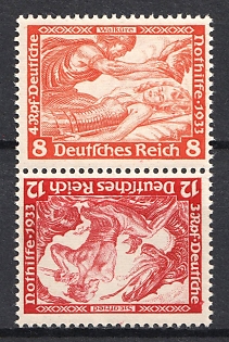 1933 Third Reich, Germany, Wagner, Tete-beche, Se-tenant, Zusammendrucke (MNH)