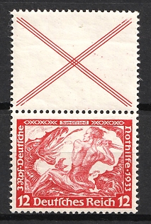 1933 Third Reich, Germany, Wagner, Se-tenant, Zusammendrucke (MNH)