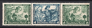 1933 Third Reich, Germany, Wagner, Se-tenant, Zusammendrucke (MNH)