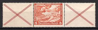 1933 8pf Third Reich, Germany, Wagner, Se-tenant, Zusammendrucke (MNH)